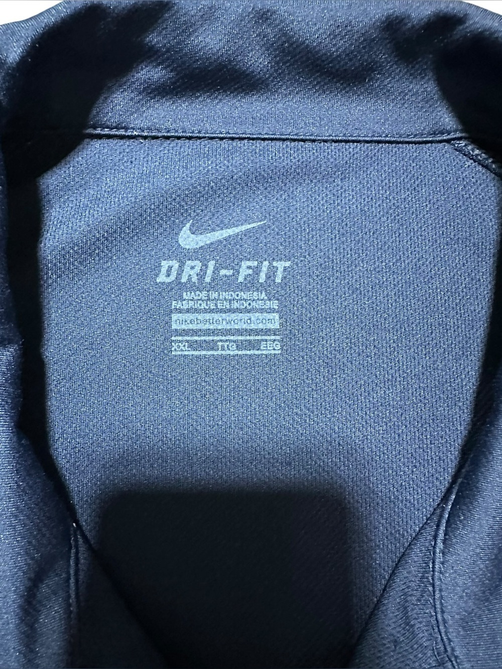 Nike Navy Polo with White Piping XXL - Picture 4 of 10
